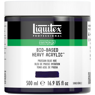 Acrylique biosourcé Liquitex, 500ML, Bleu de Prusse Imitation (produit en gros plan sur fond blanc)