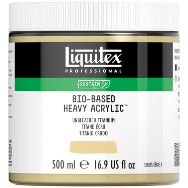 Acrylique biosourcé Liquitex, 500ML, Titane Écru (produit en gros plan sur fond blanc)