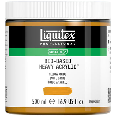 Acrylique biosourcé Liquitex, 500ML, Jaune Oxyde (produit en gros plan sur fond blanc)