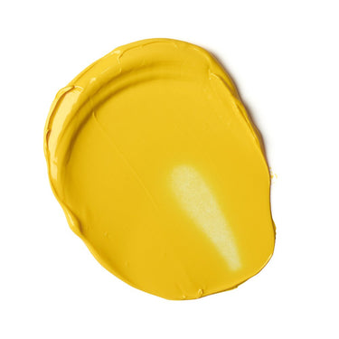 PETIT Échantillon de couleur de Liquitex Acrylique Bio-based Heavy, Jaune Azo Moyen Sur Fond Blanc