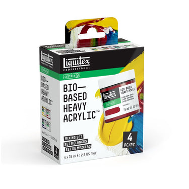 gros plan de la boîte Acrylique Bio-Based Heavy Coffret 4x75ml - Mélanges prise sous un angle