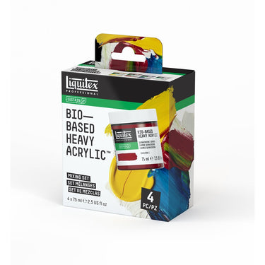 gros plan de la boîte Acrylique Bio-Based Heavy Coffret 4x75ml - Mélanges prise sous un angle