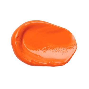 PETIT Échantillon de couleur de Liquitex Acrylique Basics, Orange de Cadmium Imitation Sur Fond Blanc