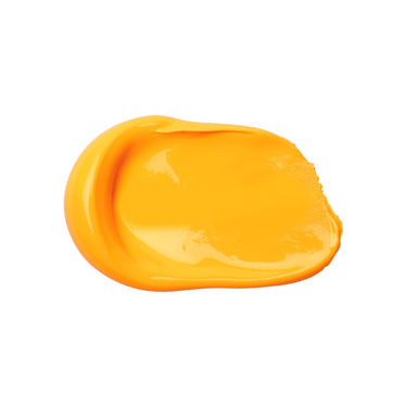 PETIT Échantillon de couleur de Liquitex Acrylique Basics, Jaune de Cadmium Foncé Imitation Sur Fond Blanc