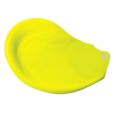 PETIT Échantillon de couleur de Liquitex Acrylique Basics, Jaune Fluorescent Sur Fond Blanc