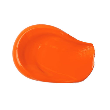 PETIT Échantillon de couleur de Liquitex Acrylique Basics, Rouge Orange Vif Sur Fond Blanc