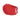 Échantillon mélange de peinture acrylique métallisée rouge  appliqué à la spatule sur fond blanc