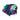 Échantillon mélange de peinture acrylique métallisée violet et vert aqua appliqué à la spatule sur fond blanc