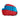 Échantillon mélange de peinture acrylique métallisée bleu et rouge appliqué à la spatule sur fond blanc