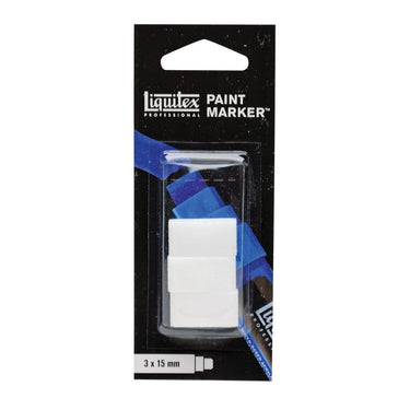 Recharge de pointes pour marqueur Liquitex Professional Paint Marker, format 3 x 15mm (plume large), présentée dans un emballage blister (produit en gros plan sur fond blanc)