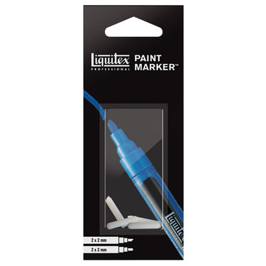 Recharge de pointes pour marqueur Liquitex Professional Paint Marker, format 4 x 2mm (plume fine), présentée dans un emballage blister (produit en gros plan sur fond blanc)