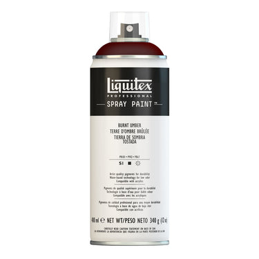 Liquitex peinture acrylique en aérosol, 400ML, Terre d'Ombre Brûlée (produit en gros plan sur fond blanc)