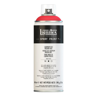 Liquitex peinture acrylique en aérosol, 400ML, Rouge de Cadmium Moyen Imitation (produit en gros plan sur fond blanc)