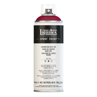 Liquitex peinture acrylique en aérosol, 400ML, Rouge de Cadmium Foncé Imitation (produit en gros plan sur fond blanc)