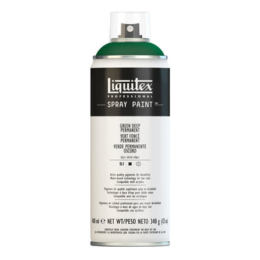 Liquitex peinture acrylique en aérosol, 400ML, Vert Foncé Permanent (produit en gros plan sur fond blanc)