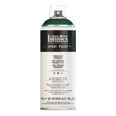 Liquitex peinture acrylique en aérosol, 400ML, Viridian Permanent Imitation (produit en gros plan sur fond blanc)