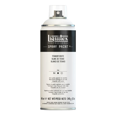 Liquitex peinture acrylique en aérosol, 400ML, Blanc de Titane (produit en gros plan sur fond blanc)
