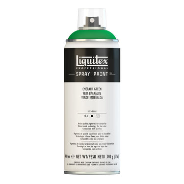 Liquitex peinture acrylique en aérosol, 400ML, Vert Émeraude (produit en gros plan sur fond blanc)
