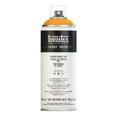 Liquitex peinture acrylique en aérosol, 400ML, Orange de Cadmium Imitation (produit en gros plan sur fond blanc)