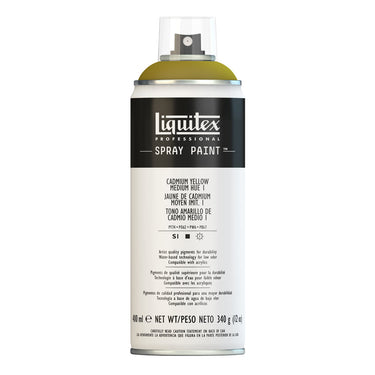 Liquitex peinture acrylique en aérosol, 400ML, Jaune de Cadmium Moyen Imitation 1 (produit en gros plan sur fond blanc)