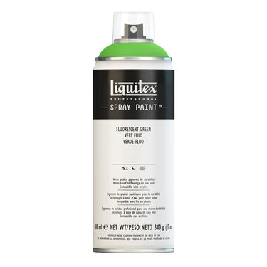 Liquitex peinture acrylique en aérosol, 400ML, Vert Fluorescent (produit en gros plan sur fond blanc)
