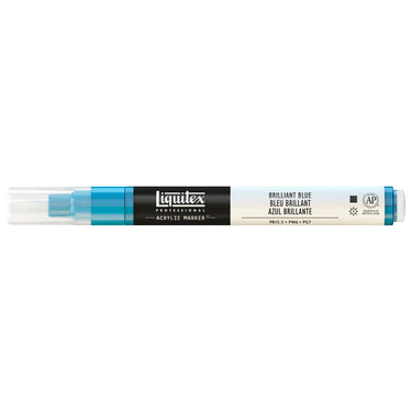 Liquitex Marqueur acrylique Bleu Éclatant - 2MM produit en gros plan sur fond blanc.