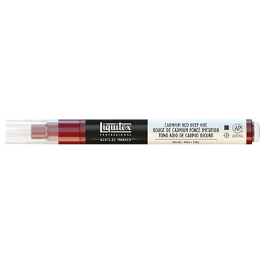 2MM Marquer Acrylicque, Rouge de Cadmium Foncé Imitation, (produit en gros plan sur fond blanc)