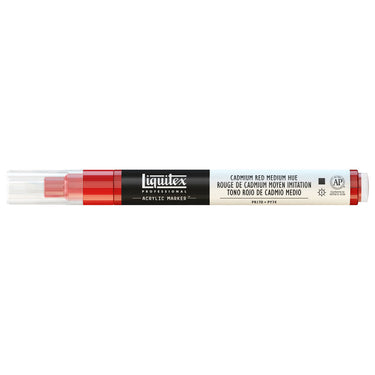 2MM Marquer Acrylicque, Rouge de Cadmium Moyen Imitation, (produit en gros plan sur fond blanc)