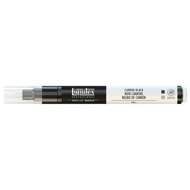 Liquitex Marqueur acrylique Noir Carbone - 2MM produit en gros plan sur fond blanc.