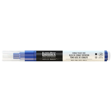 Liquitex Marqueur acrylique Bleu de Cobalt Imitation - 2MM produit en gros plan sur fond blanc.