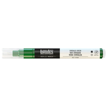 Liquitex Marqueur acrylique Vert Émeraude - 2MM produit en gros plan sur fond blanc.