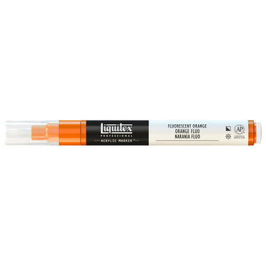 Liquitex Marqueur acrylique Orange Fluorescent - 2MM produit en gros plan sur fond blanc.
