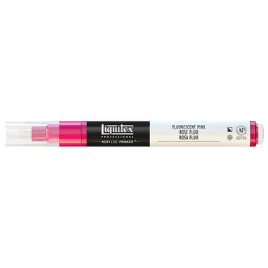 Liquitex Marqueur acrylique Rose Fluorescent - 2MM produit en gros plan sur fond blanc.