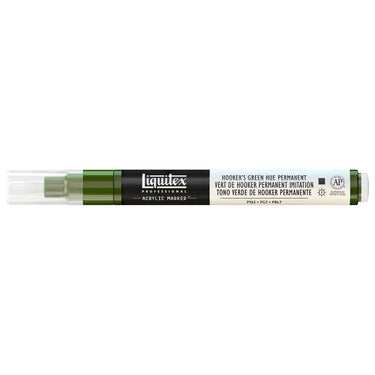 Liquitex Marqueur acrylique Vert de Hooker Permanent Imitation - 2MM produit en gros plan sur fond blanc.