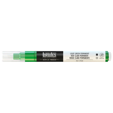Liquitex Marqueur acrylique Vert Clair Permanent - 2MM produit en gros plan sur fond blanc.
