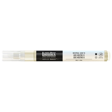 Liquitex Marqueur acrylique Gris neutre 8 - 2MM produit en gros plan sur fond blanc.