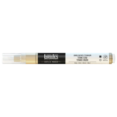 Liquitex Marqueur acrylique Titane Écru - 2MM produit en gros plan sur fond blanc.