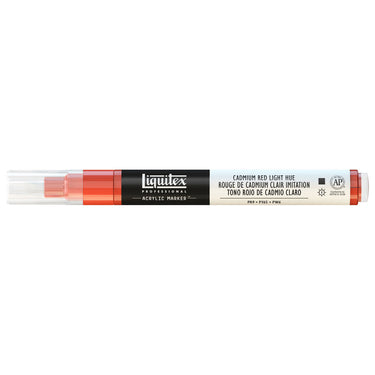 2MM Marquer Acrylicque, Rouge de Cadmium Clair Imitation, (produit en gros plan sur fond blanc)