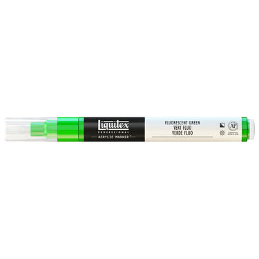 Liquitex Marqueur acrylique Vert Fluorescent - 2MM produit en gros plan sur fond blanc.