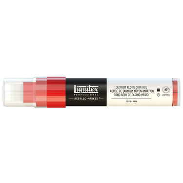15MM Marquer Acrylicque, Rouge de Cadmium Moyen Imitation, (produit en gros plan sur fond blanc)