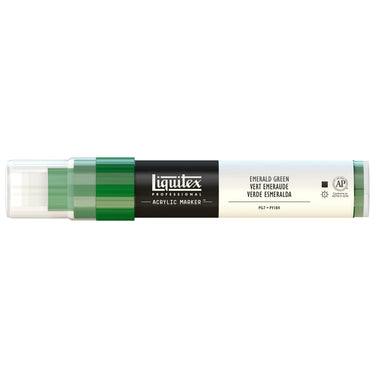 Liquitex Marqueur acrylique Vert Émeraude - 15MM produit en gros plan sur fond blanc.