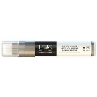 Liquitex Marqueur acrylique Argent Riche Iridescent - 15MM produit en gros plan sur fond blanc.