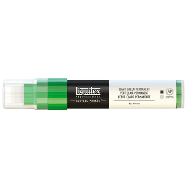 Liquitex Marqueur acrylique Vert Clair Permanent - 15MM produit en gros plan sur fond blanc.