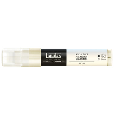 Liquitex Marqueur acrylique Gris neutre 8 - 15MM produit en gros plan sur fond blanc.