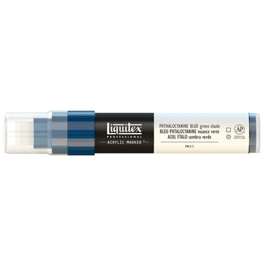 Liquitex Marqueur acrylique Bleu Phtalocyanine Nuance Verte - 15MM produit en gros plan sur fond blanc.
