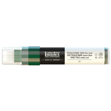 Liquitex Marqueur acrylique Vert Phtalocyanine Nuance Bleue - 15MM produit en gros plan sur fond blanc.