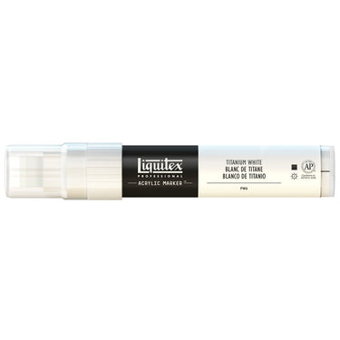 Liquitex Marqueur acrylique Blanc de Titane - 15MM produit en gros plan sur fond blanc.