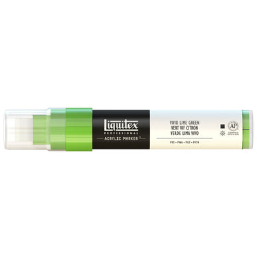 Liquitex Marqueur acrylique Vert Vif Citron - 15MM produit en gros plan sur fond blanc.