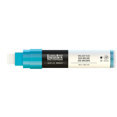 Liquitex Marqueur acrylique Bleu Éclatant - 15MM produit en gros plan sur fond blanc.