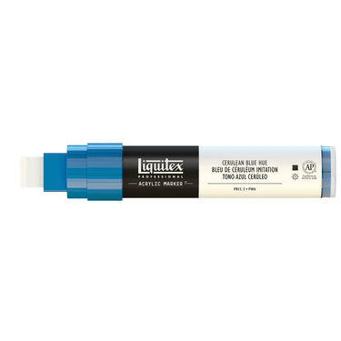 Liquitex Marqueur acrylique Bleu de Céruléum Imitation - 15MM produit en gros plan sur fond blanc.